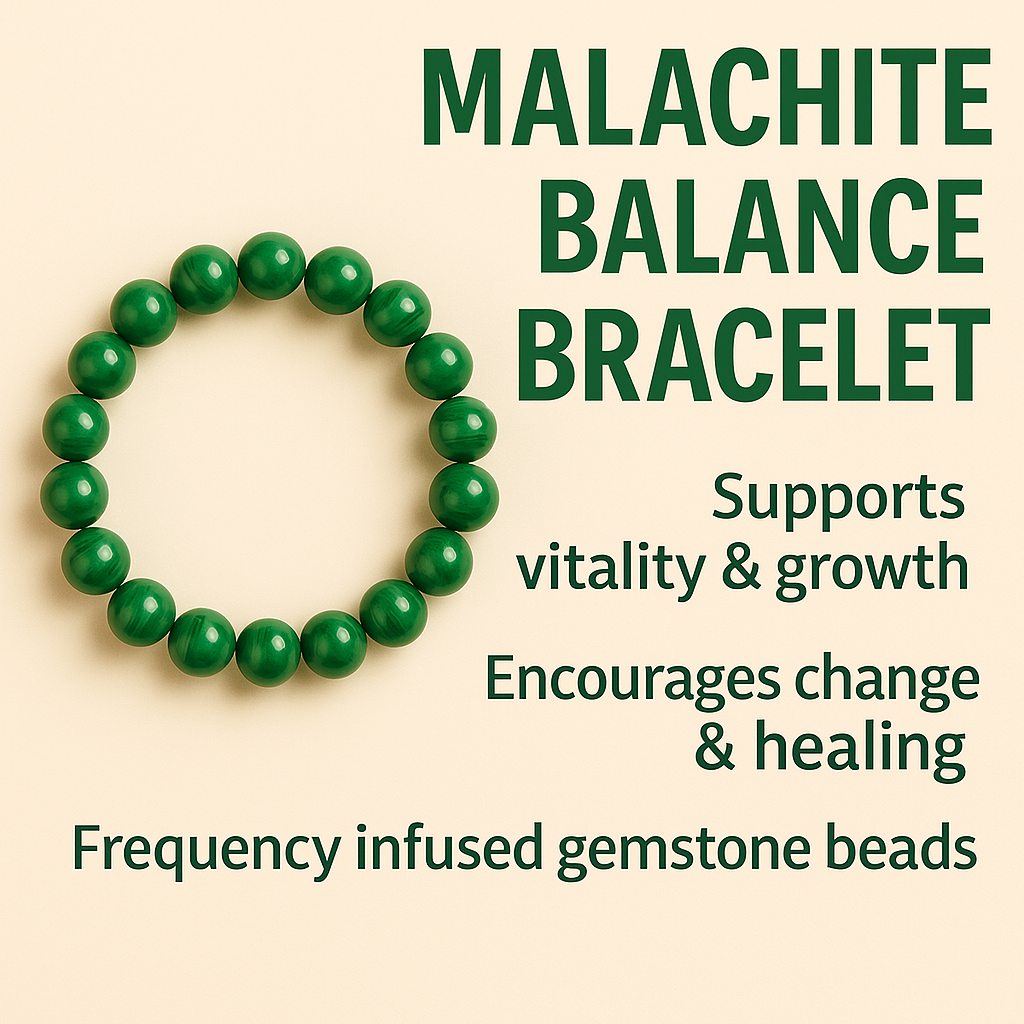 Malachite Balance Imprinted Frequency Bracelet