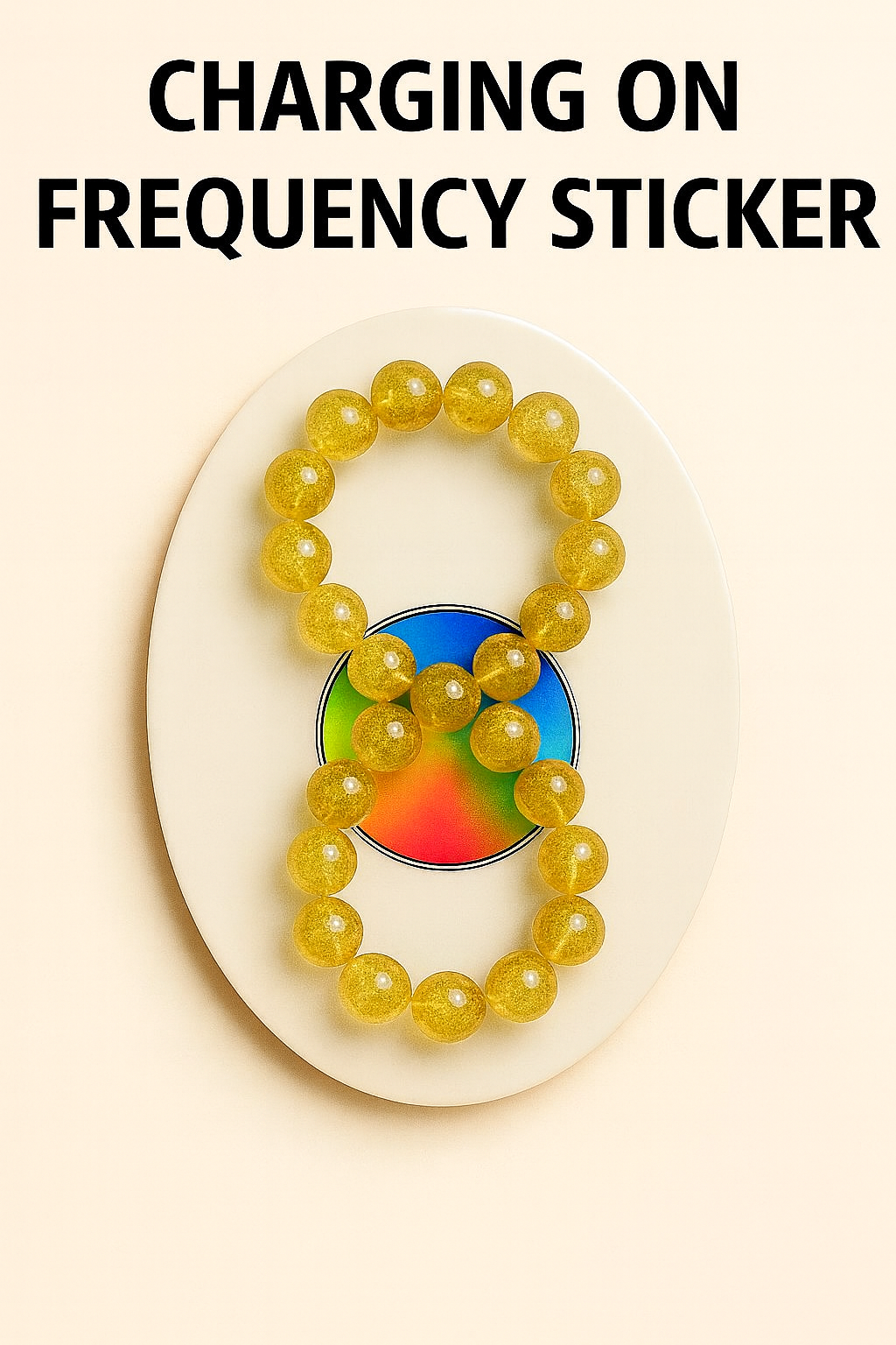 Citrine Abundance Imprinted Frequency Beaded Bracelet