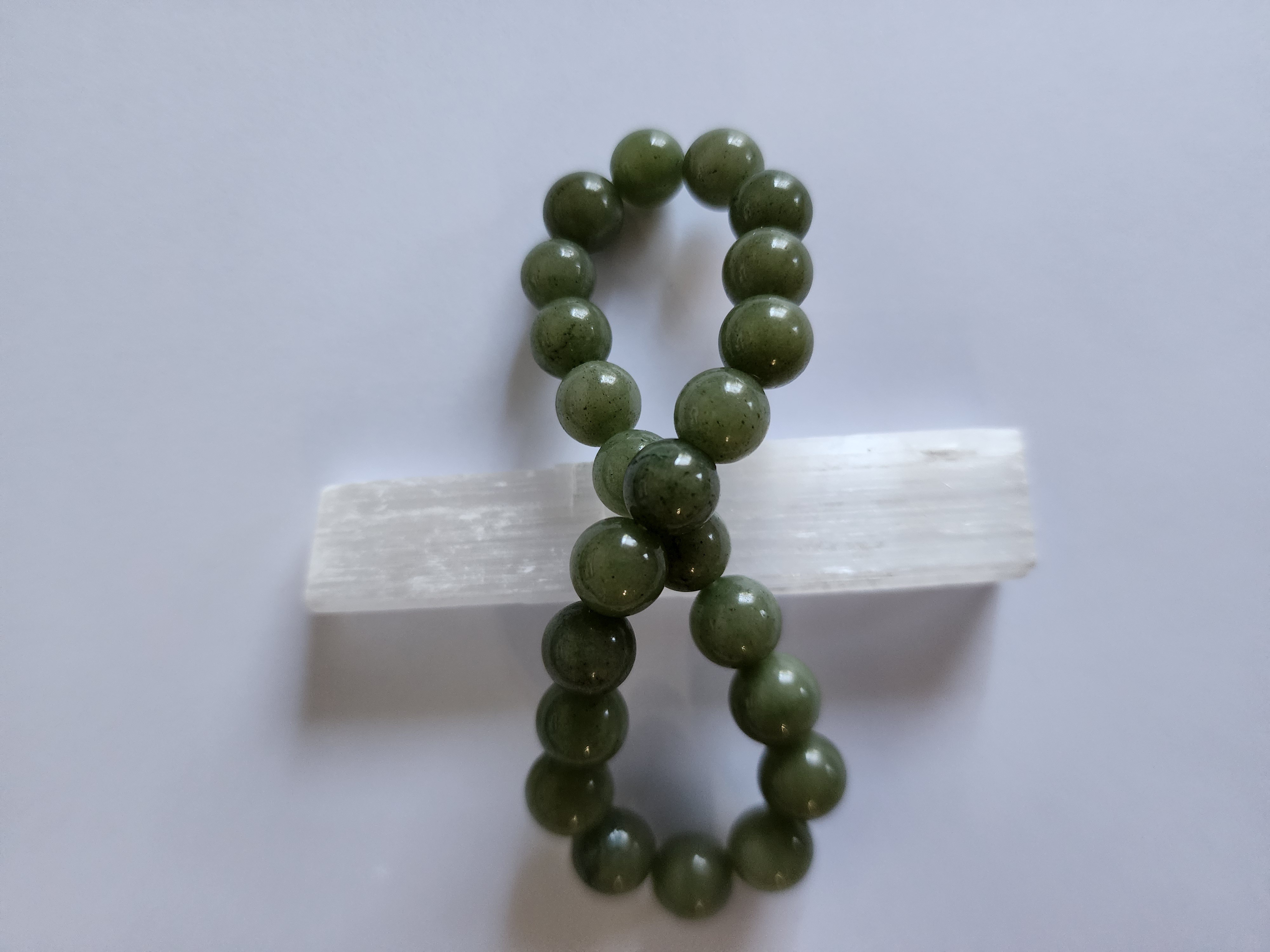 Jade Luck & Protection Imprinted Frequency Beaded Bracelet