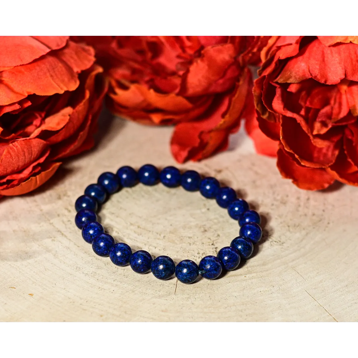 Lapis Intuition Imprinted Frequency Beaded Bracelt