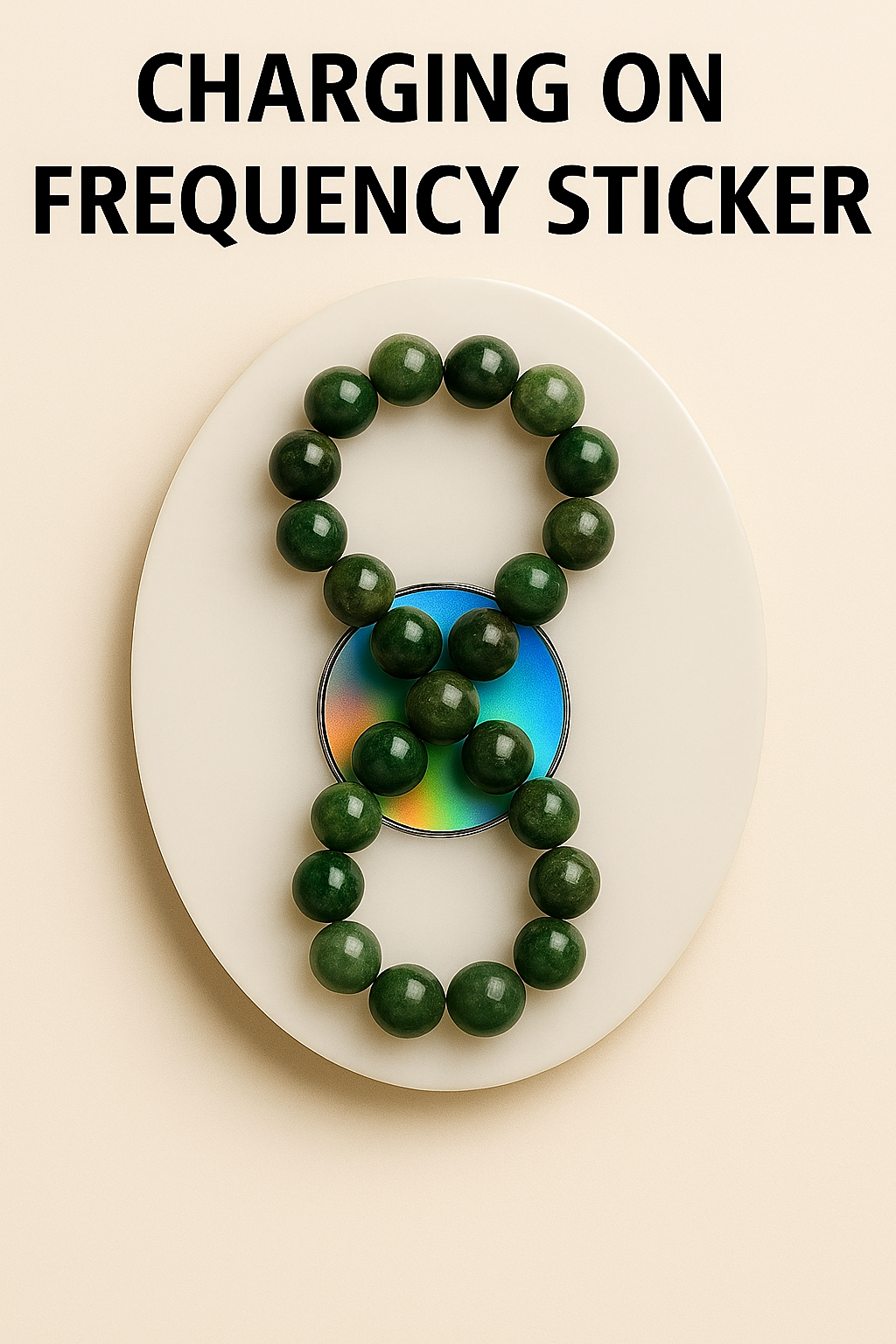 Indian Agate Solfeiggo Imprinted Frequency Beaded Bracelet