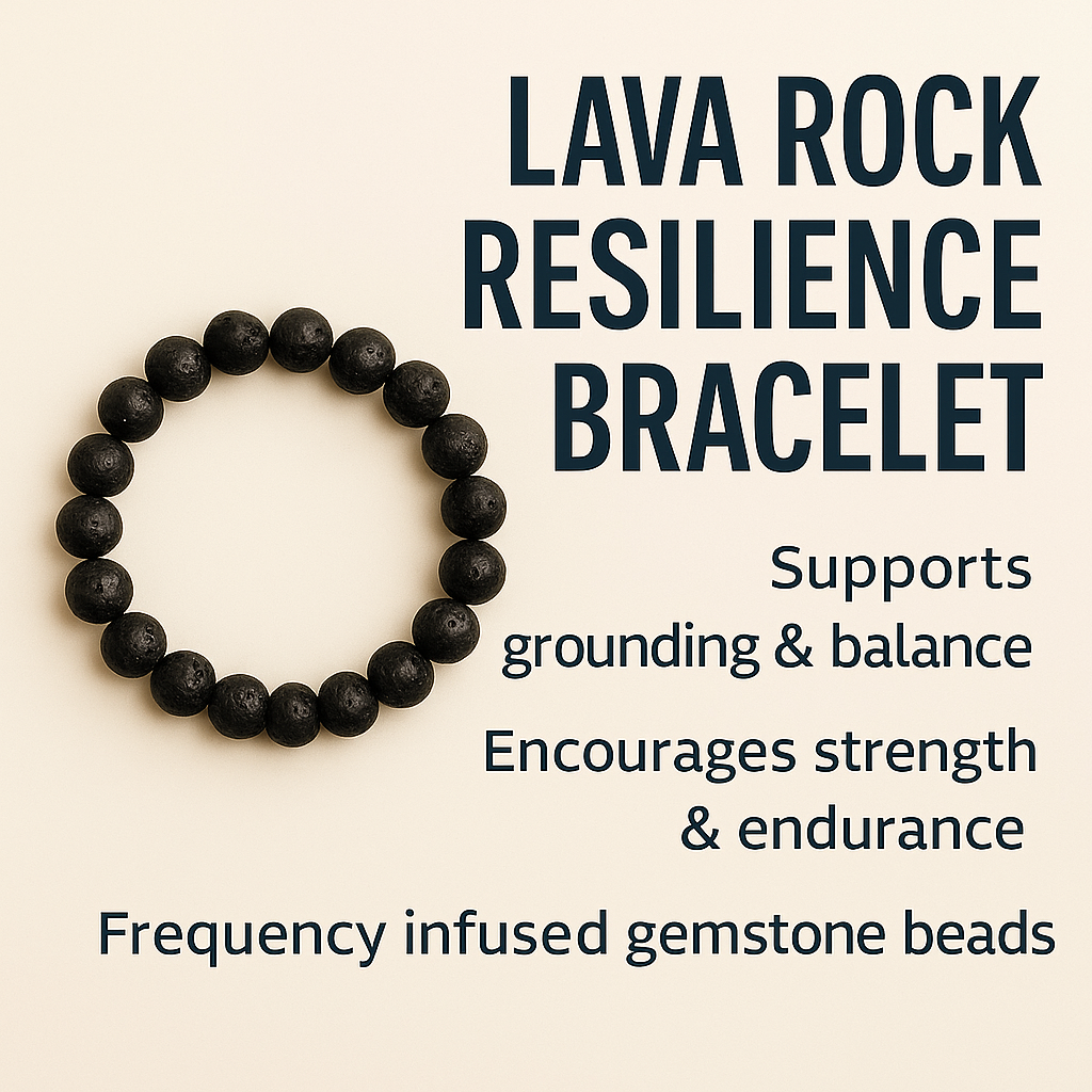 Lava Rock - Resilience Imprinted Frequency Beaded Bracelet