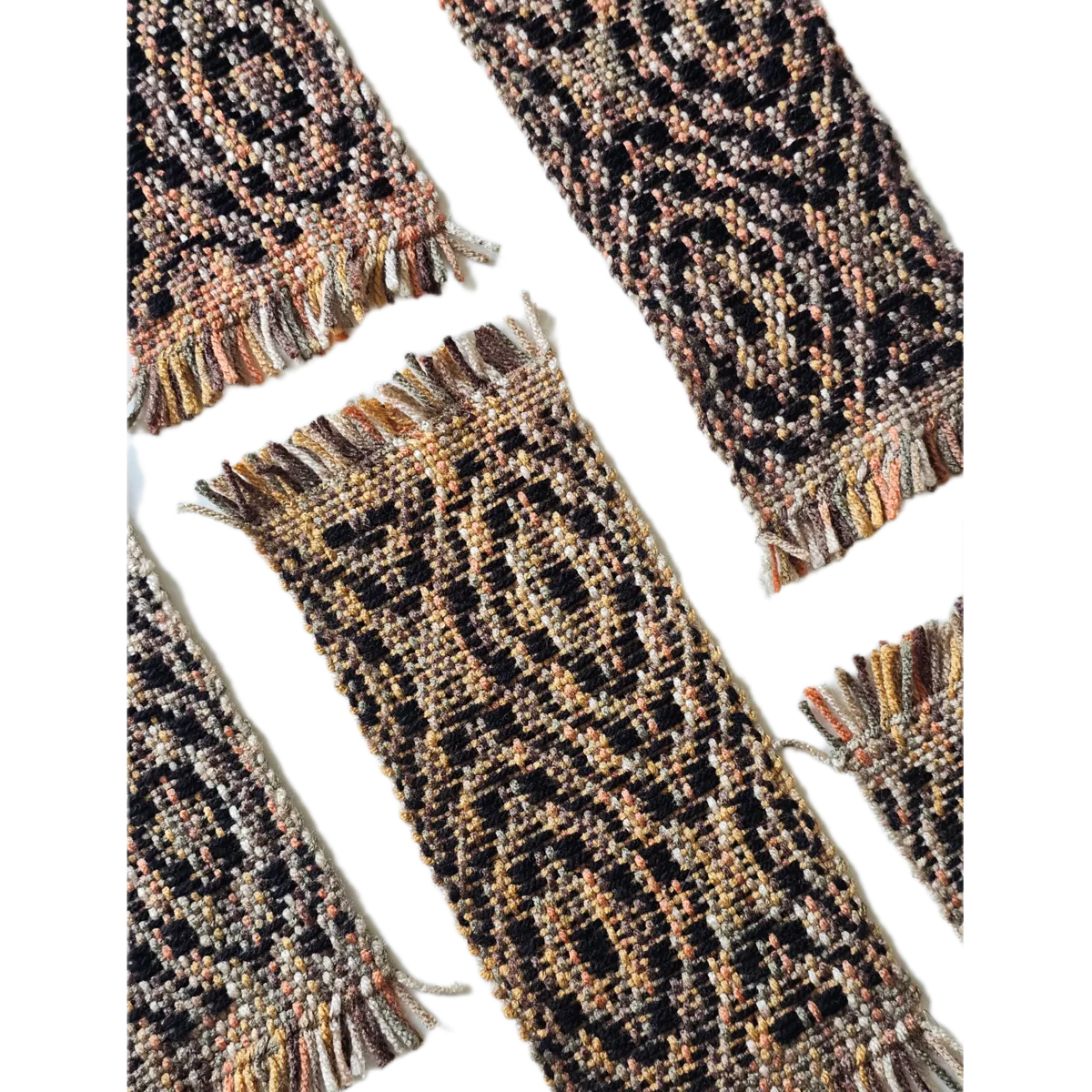 Handwoven Rectangular Coasters – Medium Woven Coasters for Table Use