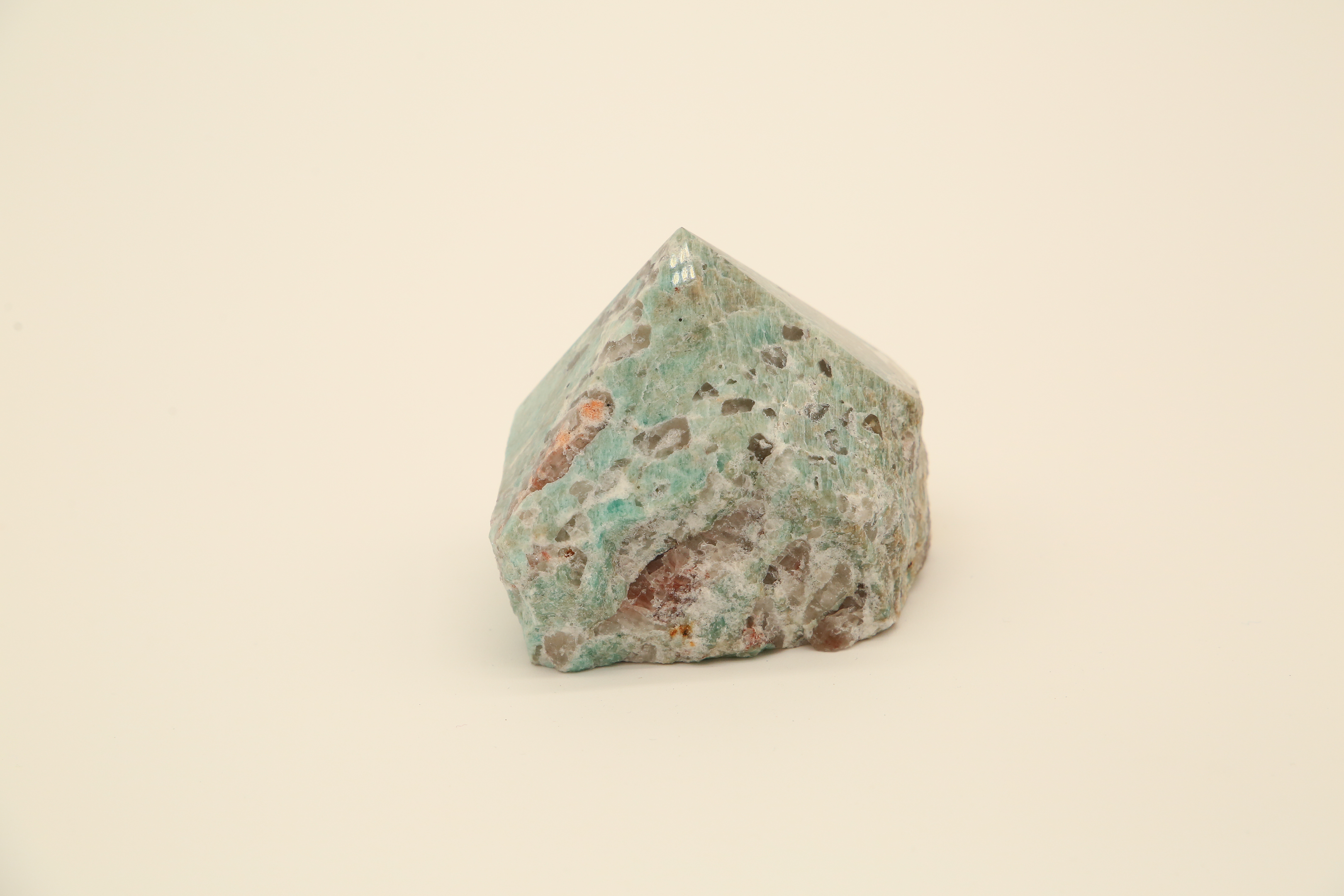 Amazonite Cut Base Point - Polished Top