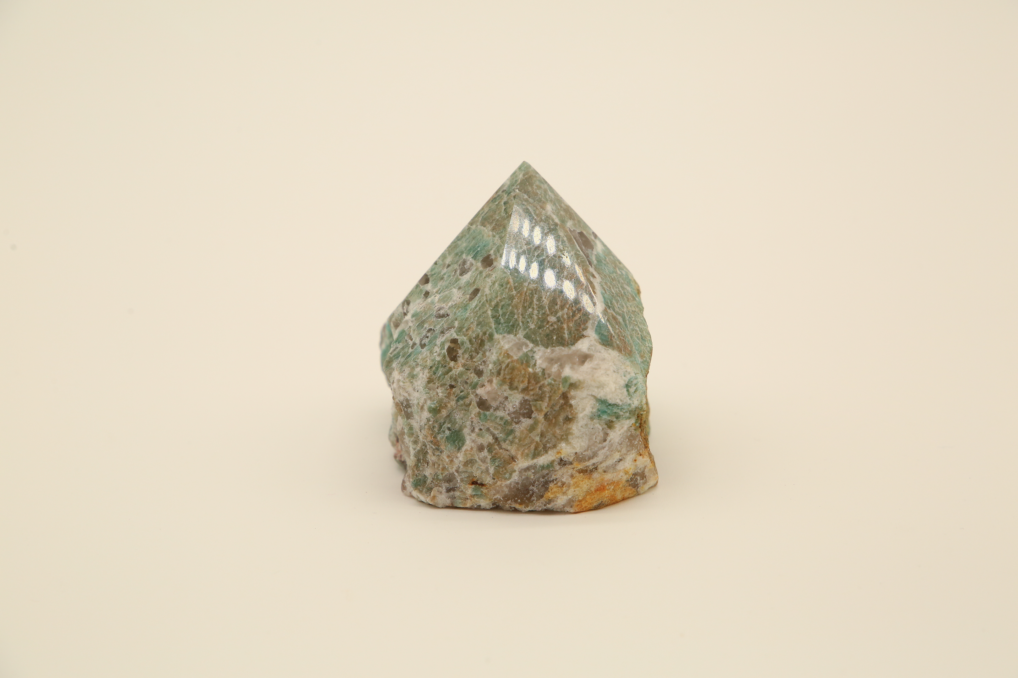 Amazonite Cut Base Point - Polished Top