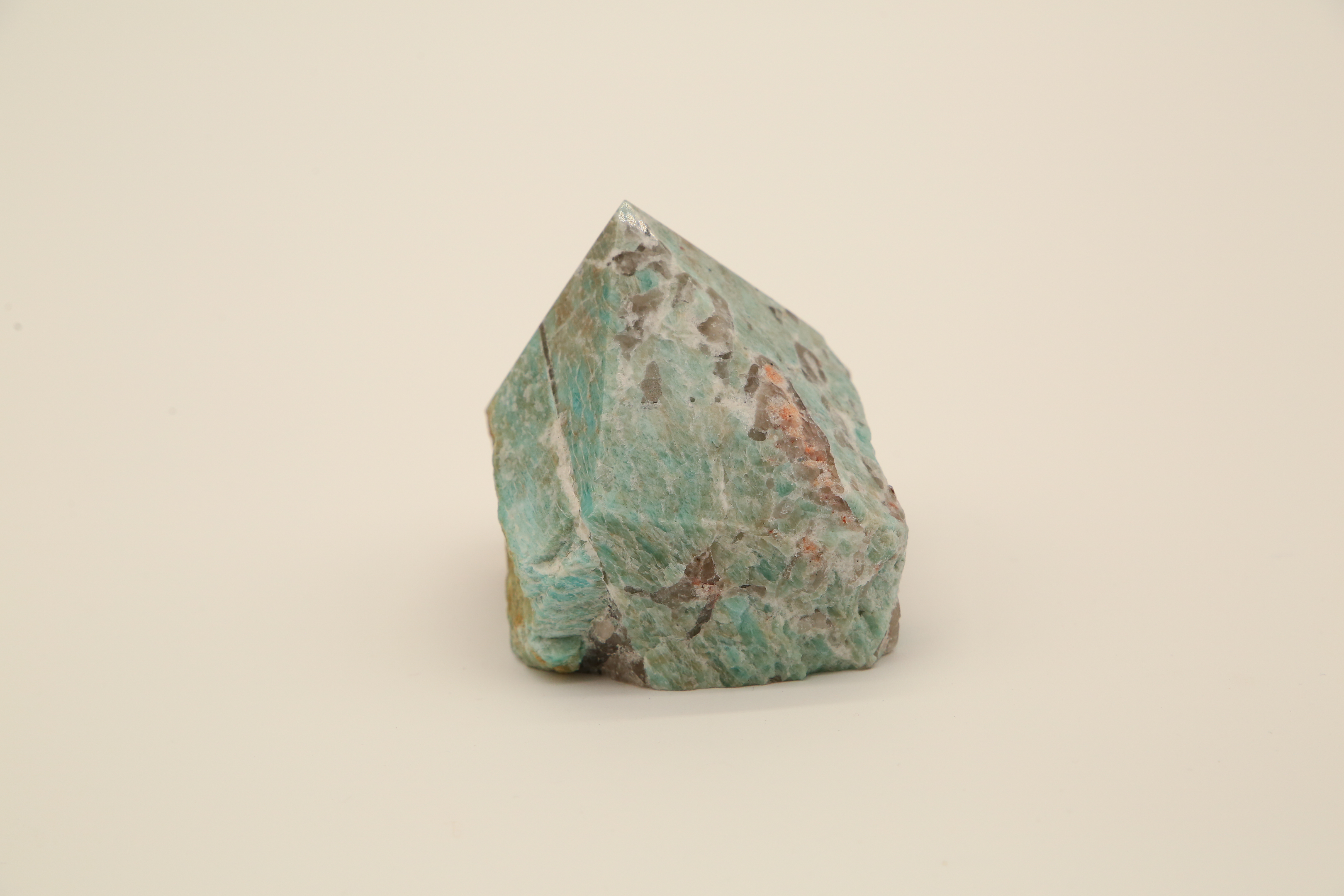 Amazonite Cut Base Point - Polished Top