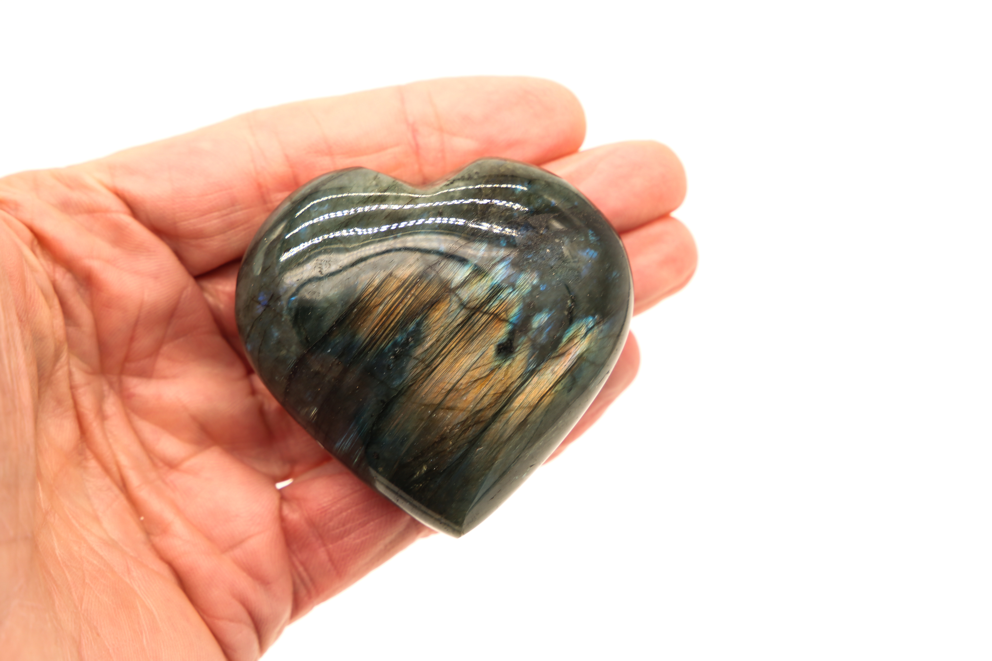 Labradorite Heart