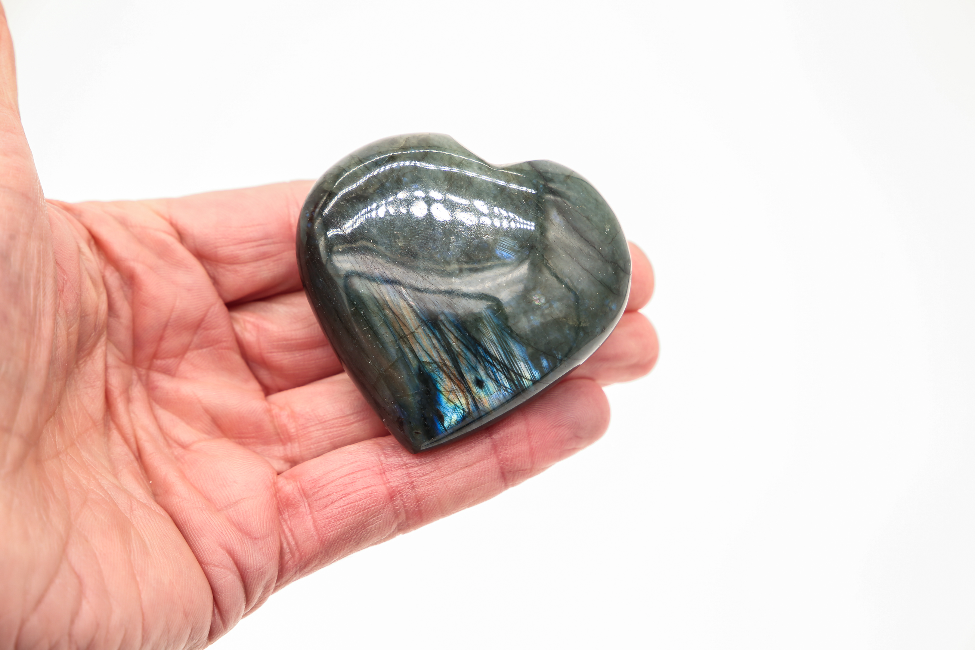 Labradorite Heart