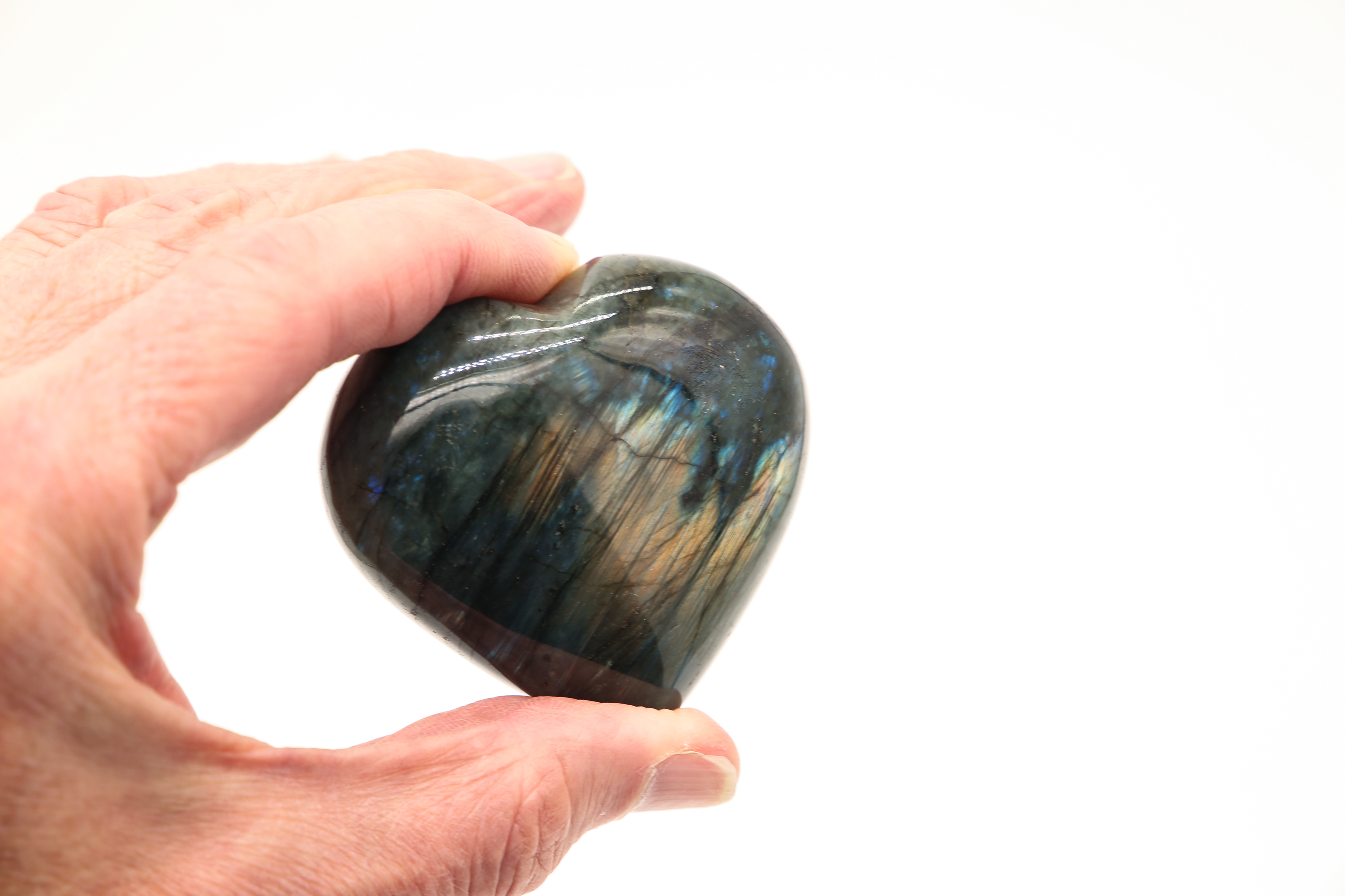 Labradorite Heart