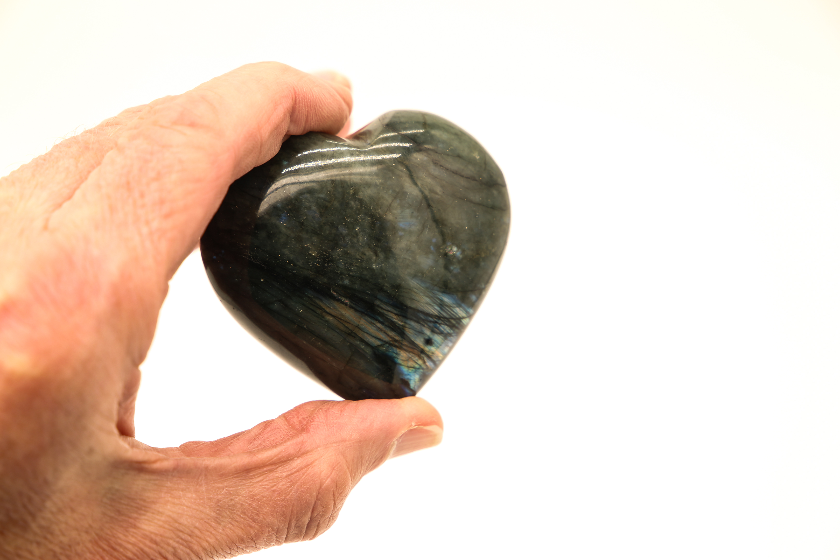Labradorite Heart