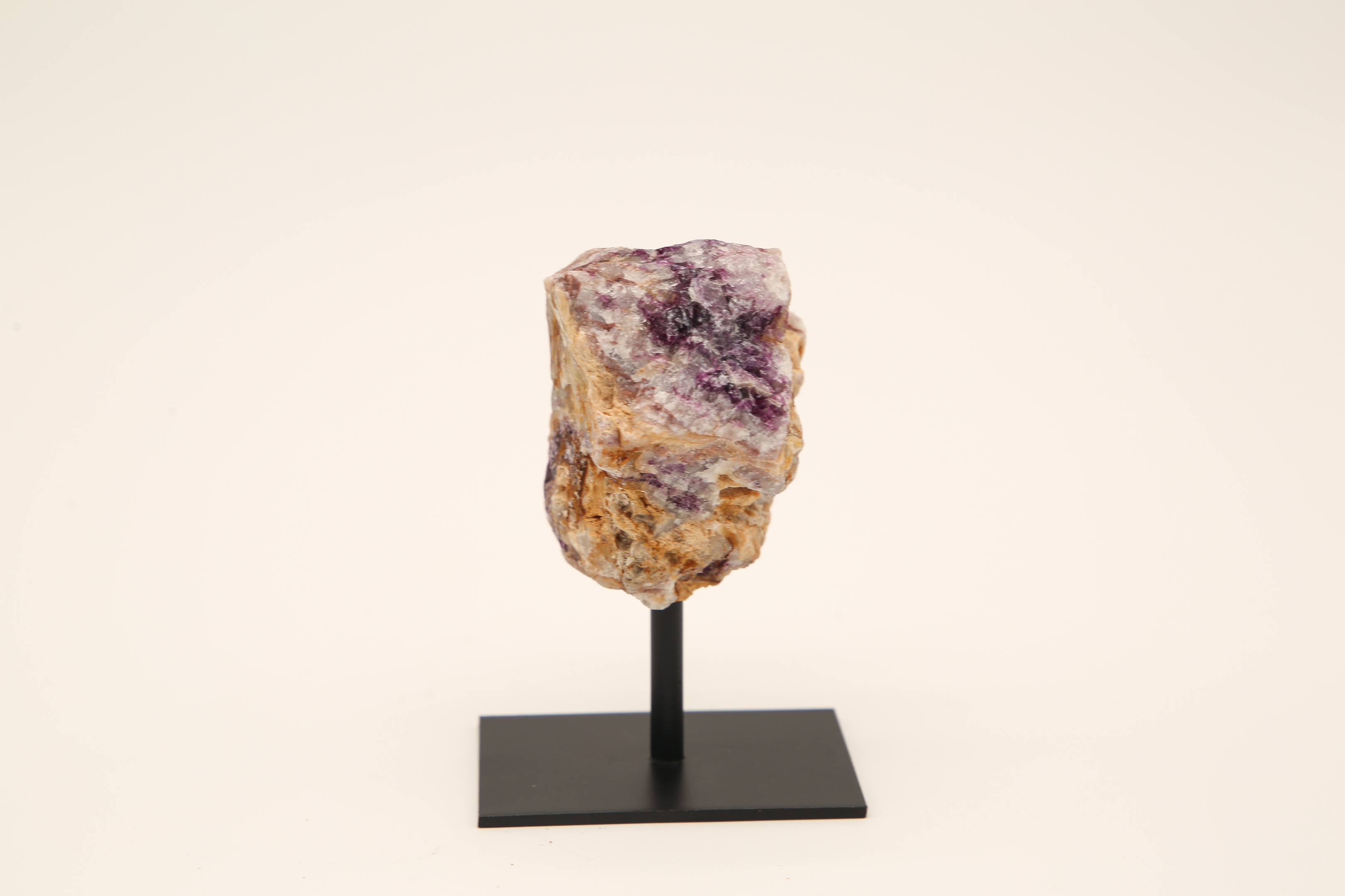 Raw Purple Fluorite on Stand