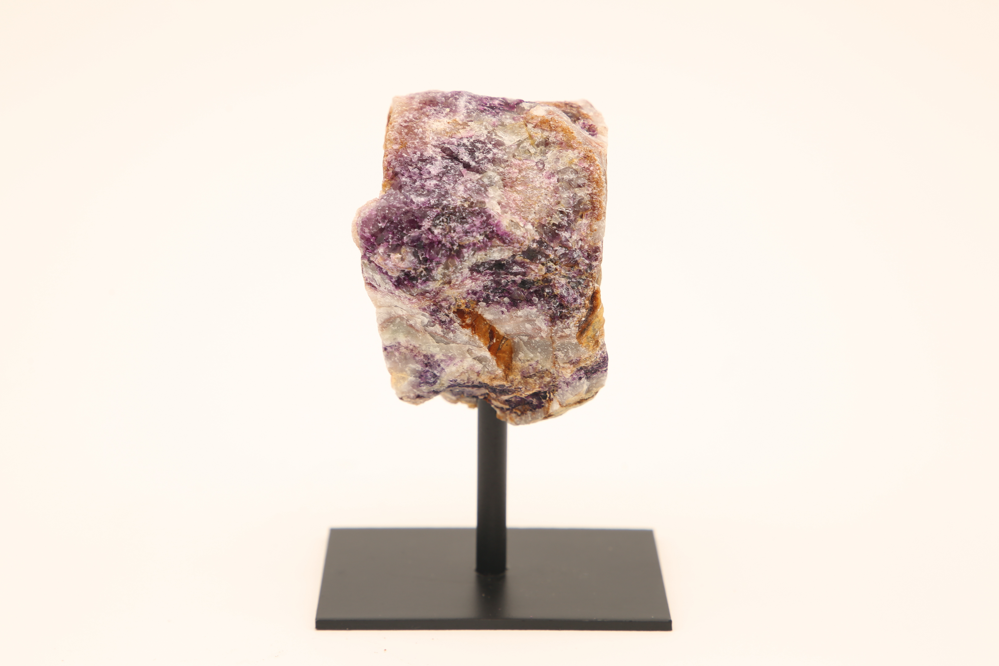 Raw Purple Fluorite on Stand