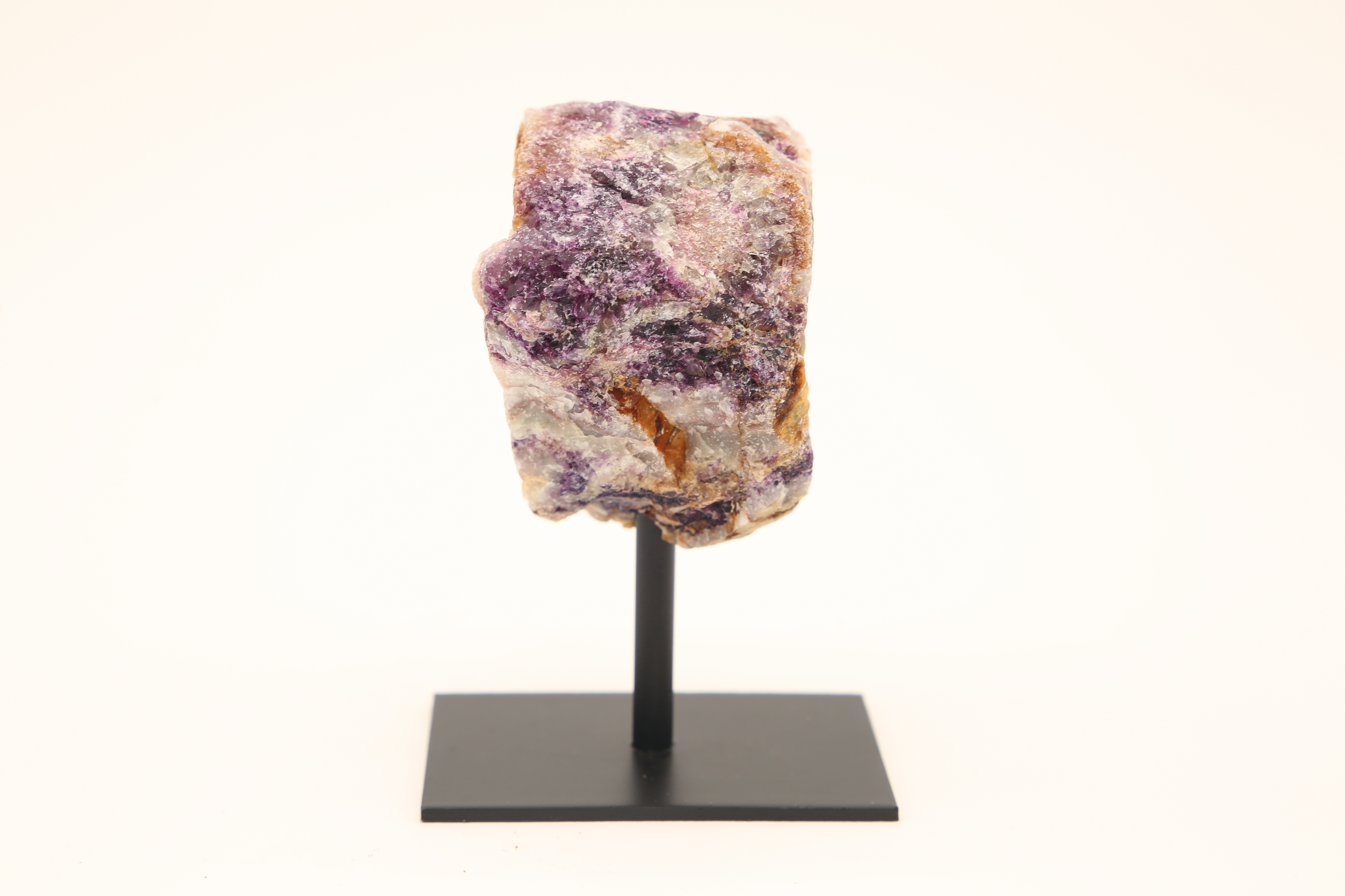 Raw Purple Fluorite on Stand