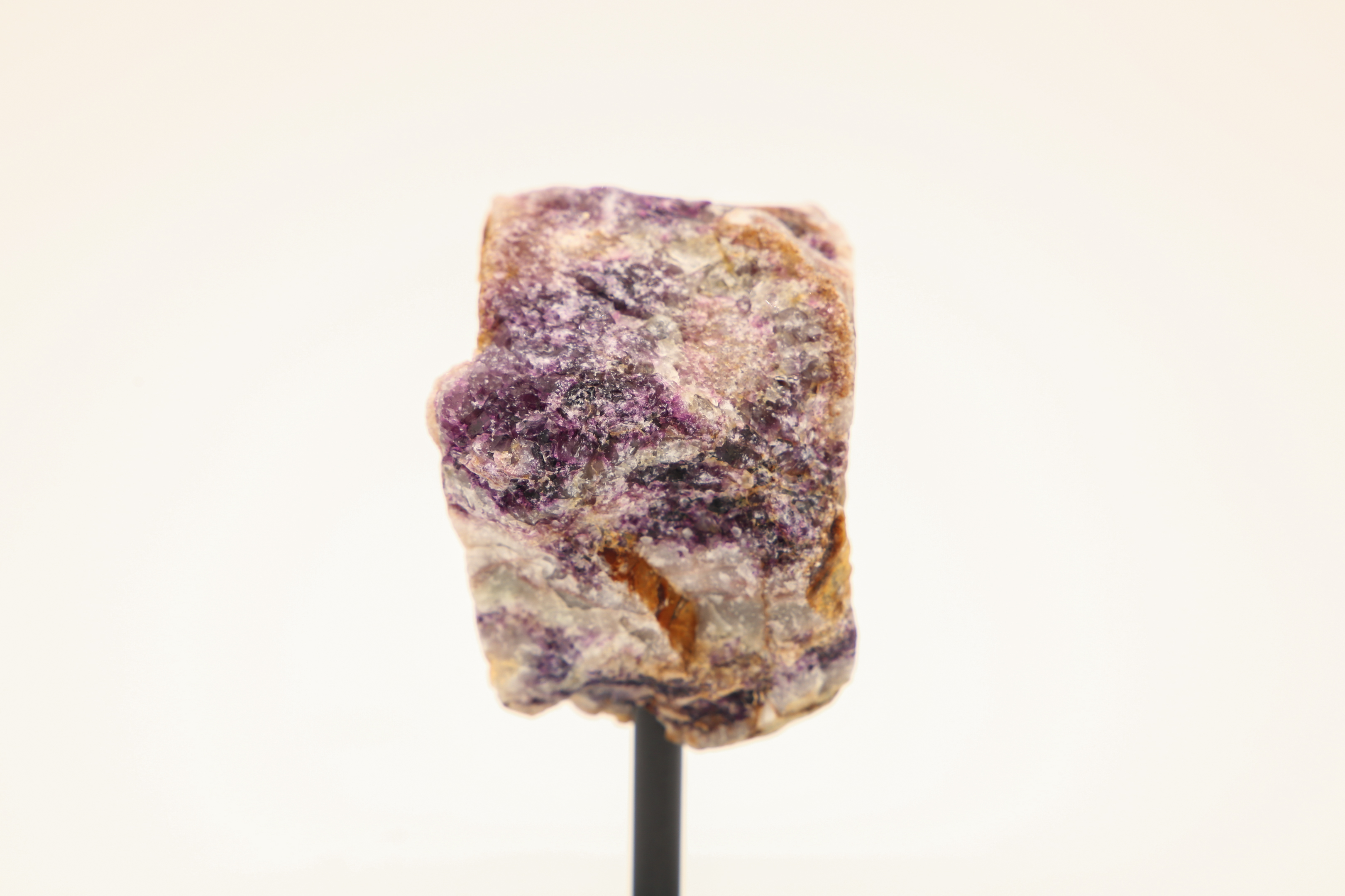 Raw Purple Fluorite on Stand