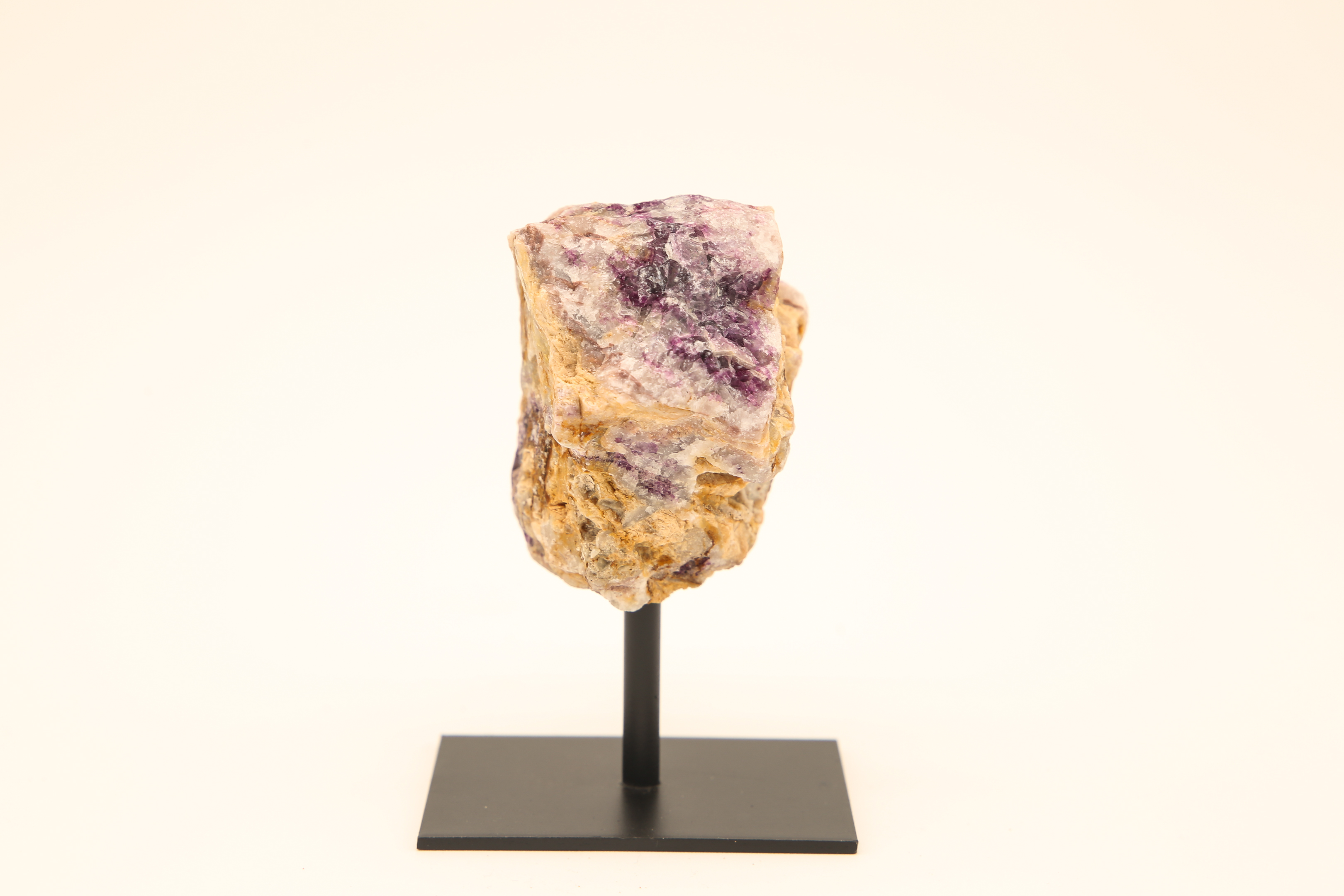 Raw Purple Fluorite on Stand