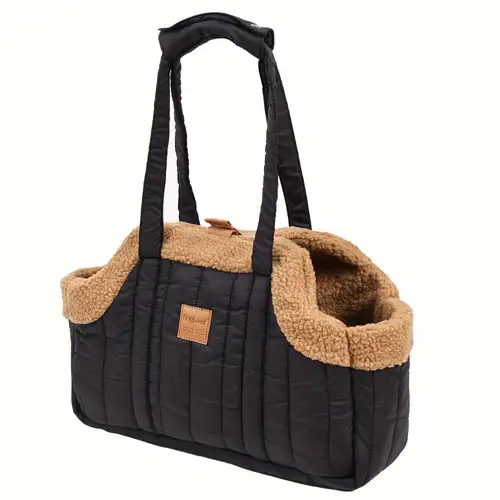 Stylish Dog bag black and biege
