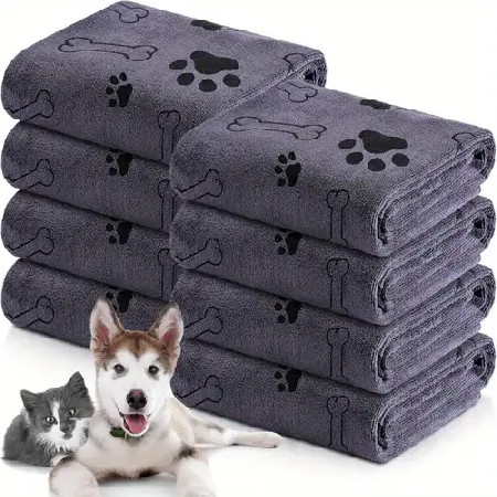 Dark grey Pet blankets set of 8