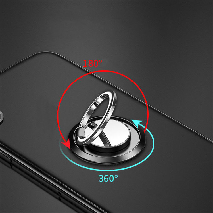 Slim Mobile Cell Phone Magnetic Metal Ring Stand Holder Ultra Thin 360 Rotation