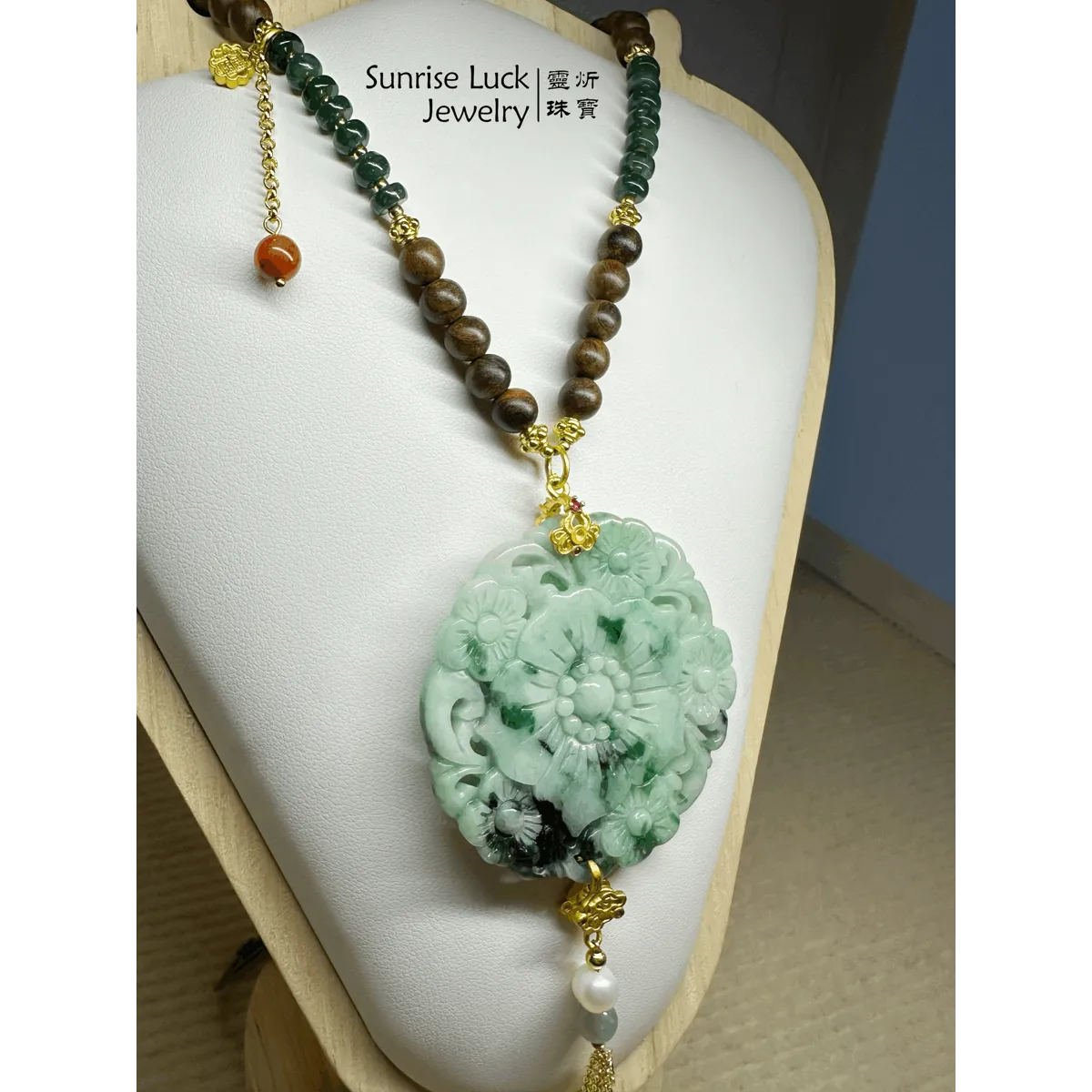 翠韻沉靈項鍊 Jade & Agarwood Spirit Necklace