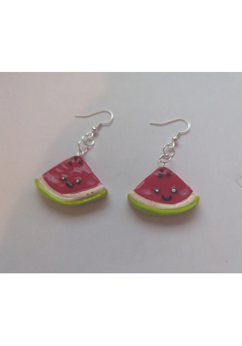 Kawaii Watermelon Slice Earrings