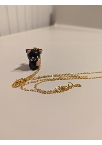 Midnight Whiskers Black Cat Necklace