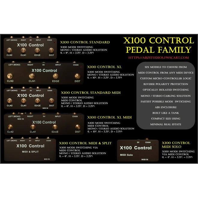 Additional Image for X100 Control (Standard, XL & New MIDI Versions