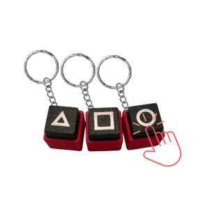 Squid Games Fidget Clicker Keychain Squid Games Fidget Clicker Keychain