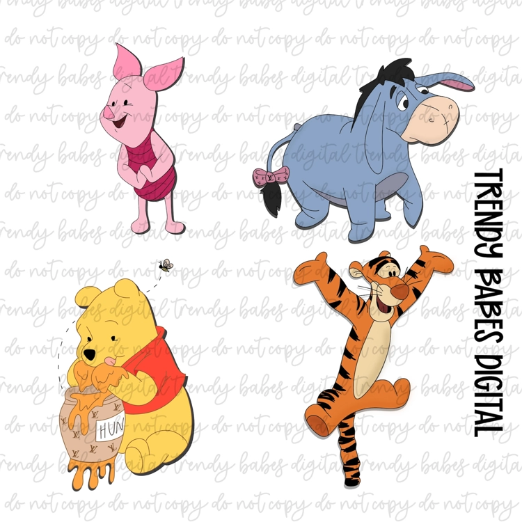 Pooh clip art bundle