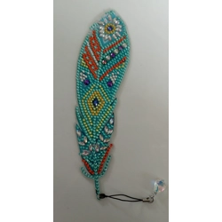 Acrylic Feather Shaped Bookmark
