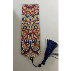 Acrylic Blue Mandala Rectangular Bookmark