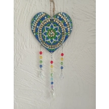 Diamond Art Heart Sun Catcher