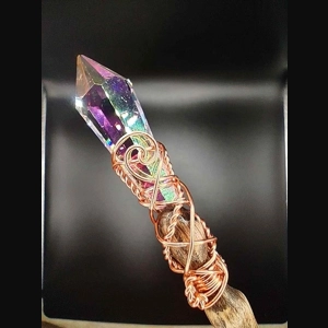 Rainbow Prism Oak Magic Wand