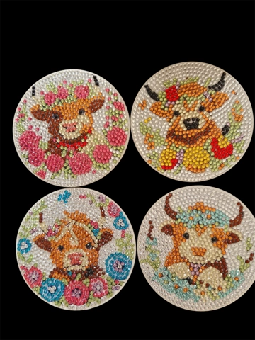 Coaster - Highland Cow (Set of 8)