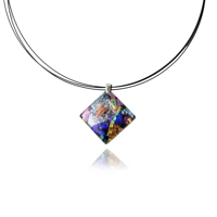 Murano glass pendant necklace wit..