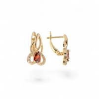 18k Gold Plated Earrings with Fas..