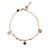 18k gold plated women's anklets b..