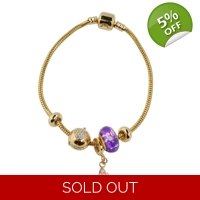 18k gold plated bracelet with gol..
