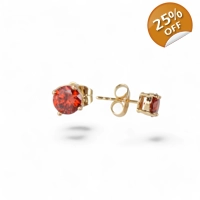 Red earrings with gold plated Jew..