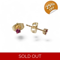 Dark pink earrings for baby girl ..