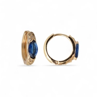 Blue Jewelry with 18k gold plated..