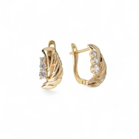 Bridal 18k Gold Plated Earrings f..