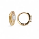 Gold plated earrings with zirconia Hoops style