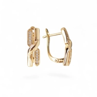 Elegant Gold-Plated Earrings – Ch..