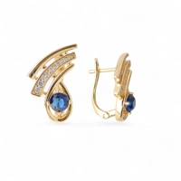 Gold Plated Earrings Zirconia Gif..