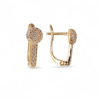 Gold plated earrings with Zirconia