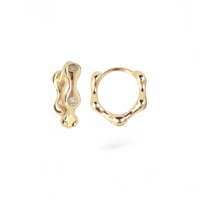 Elegant Hoops 18K Gold Filled Ear..