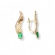 18K Gold Plated Green Earrings