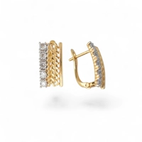 18k Gold Plated Earrings with a S..