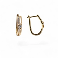 18k gold plated earrings Annivers..