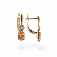 18k gold plated earrings bridal s..